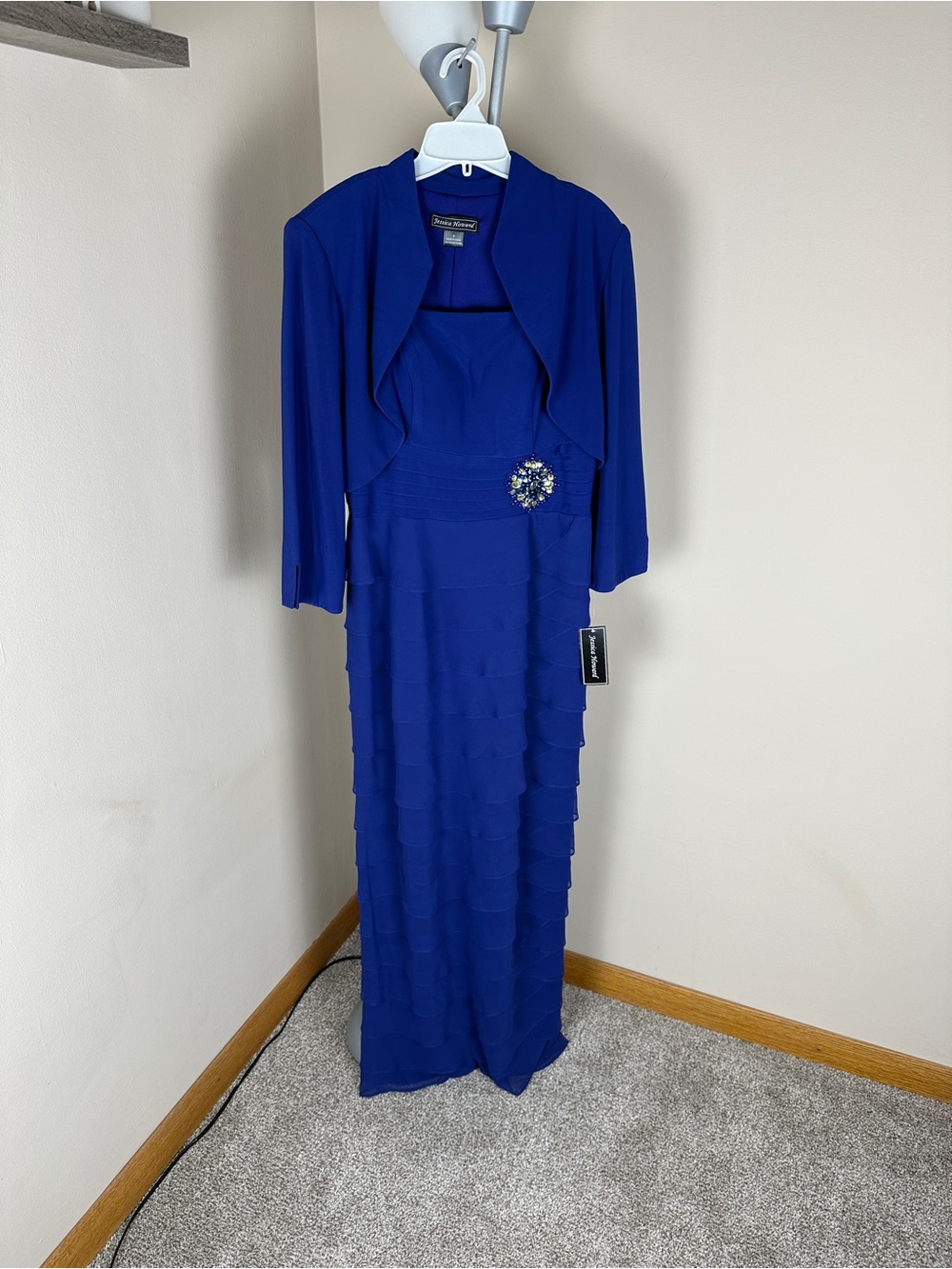 Jessica Howard Royal Blue Dress with Coordinating Jacket NWT
